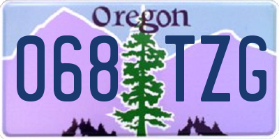 OR license plate 068TZG