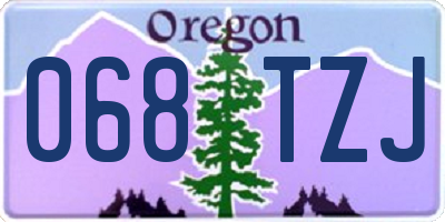 OR license plate 068TZJ