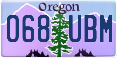OR license plate 068UBM