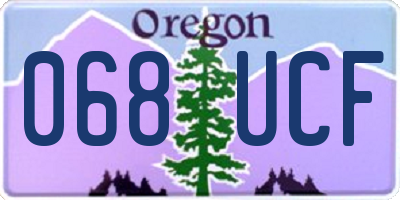 OR license plate 068UCF