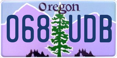 OR license plate 068UDB