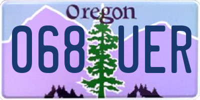 OR license plate 068UER