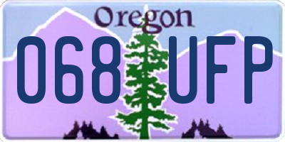 OR license plate 068UFP