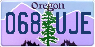 OR license plate 068UJE