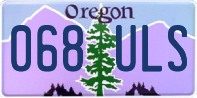OR license plate 068ULS