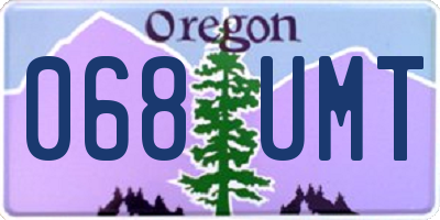 OR license plate 068UMT
