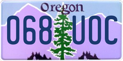 OR license plate 068UOC