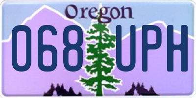 OR license plate 068UPH