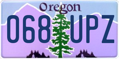 OR license plate 068UPZ