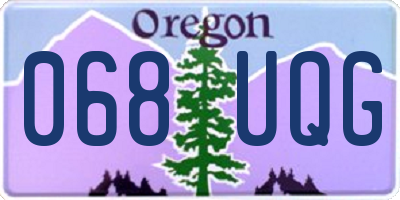 OR license plate 068UQG