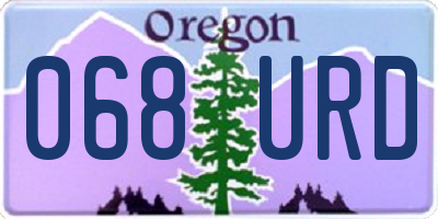 OR license plate 068URD
