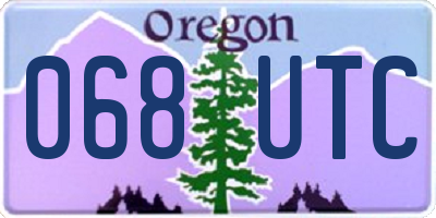 OR license plate 068UTC