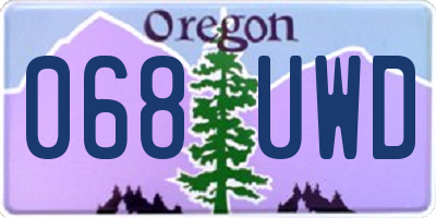OR license plate 068UWD