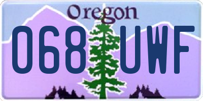 OR license plate 068UWF