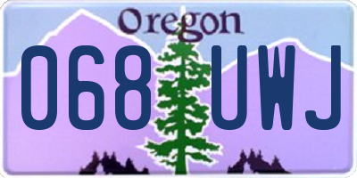 OR license plate 068UWJ