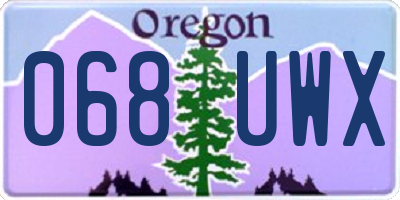 OR license plate 068UWX