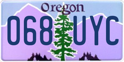 OR license plate 068UYC