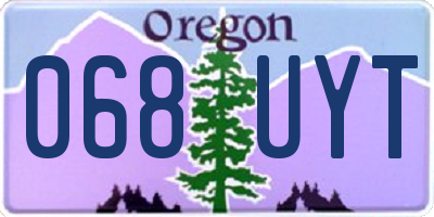 OR license plate 068UYT