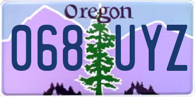 OR license plate 068UYZ