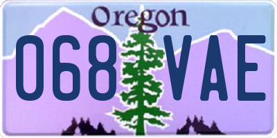 OR license plate 068VAE