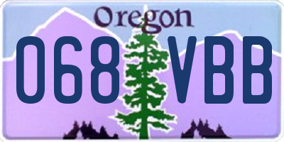 OR license plate 068VBB