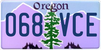 OR license plate 068VCE