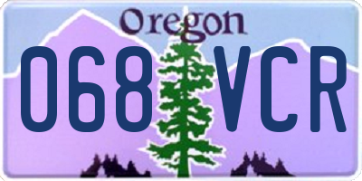 OR license plate 068VCR