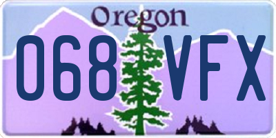 OR license plate 068VFX