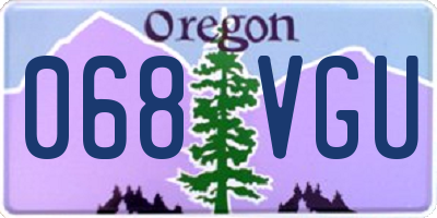 OR license plate 068VGU
