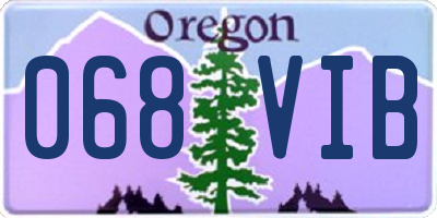 OR license plate 068VIB