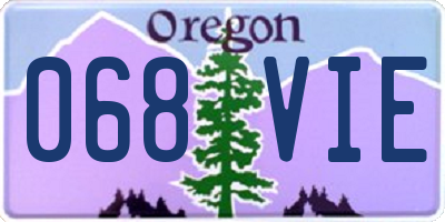OR license plate 068VIE
