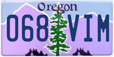 OR license plate 068VIM