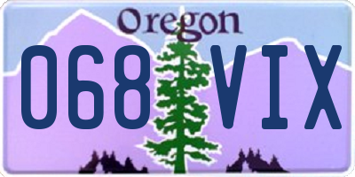 OR license plate 068VIX