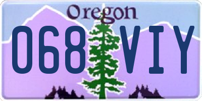OR license plate 068VIY