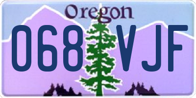 OR license plate 068VJF