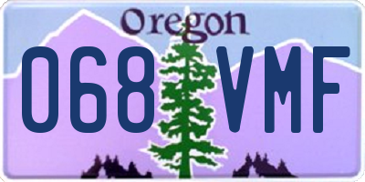 OR license plate 068VMF