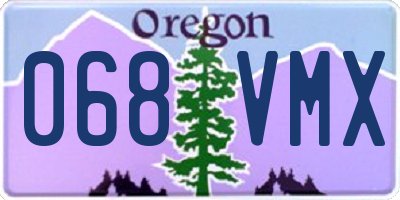OR license plate 068VMX