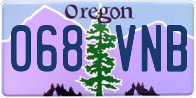 OR license plate 068VNB
