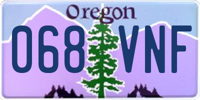 OR license plate 068VNF