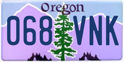 OR license plate 068VNK
