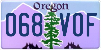 OR license plate 068VOF