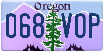 OR license plate 068VOP