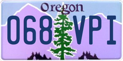 OR license plate 068VPI