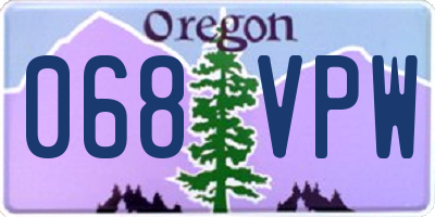 OR license plate 068VPW