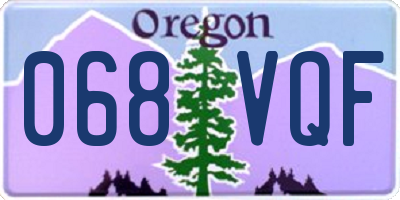 OR license plate 068VQF