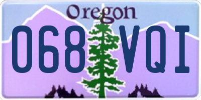 OR license plate 068VQI
