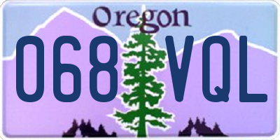 OR license plate 068VQL