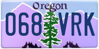 OR license plate 068VRK