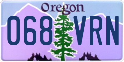 OR license plate 068VRN