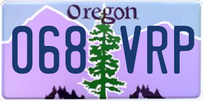 OR license plate 068VRP